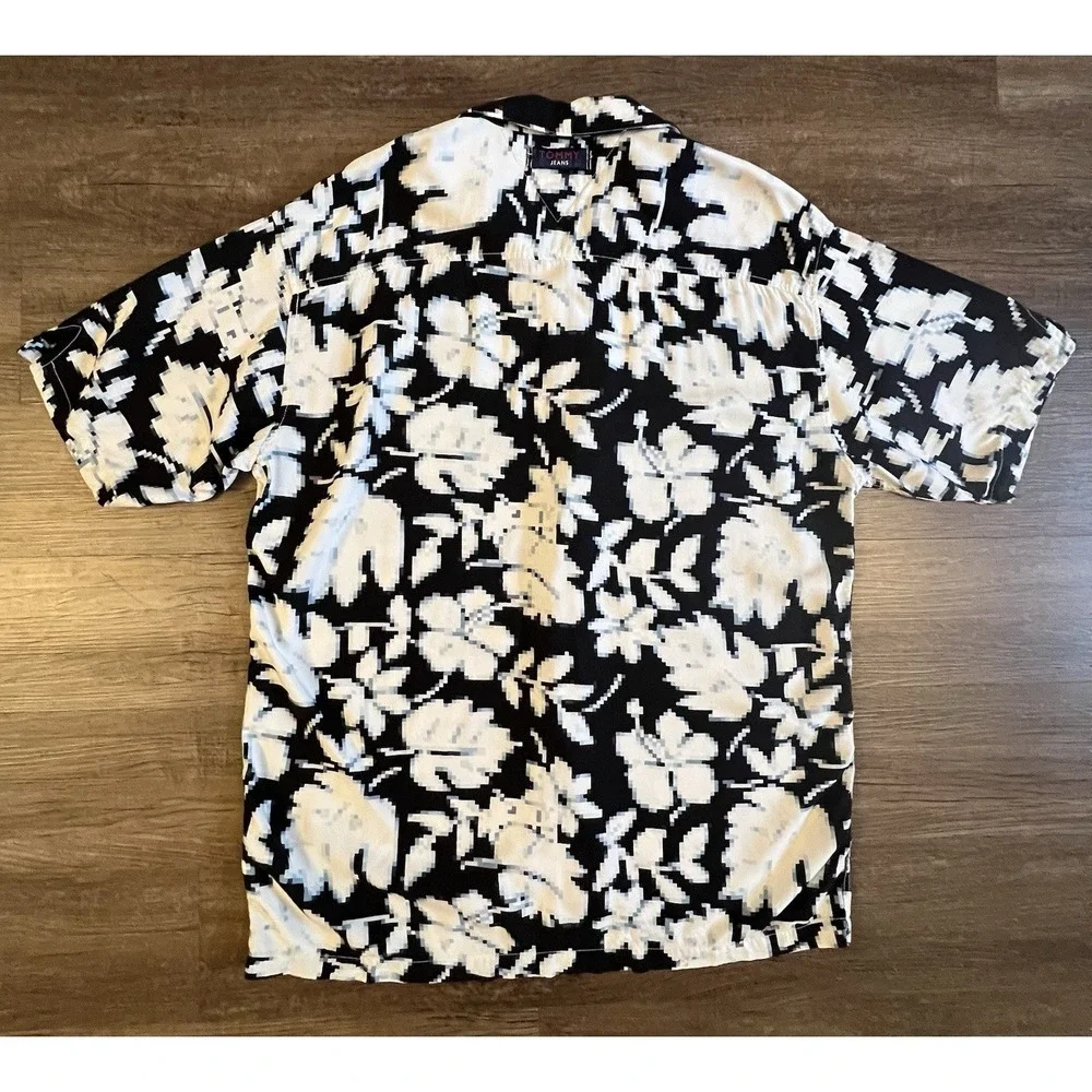 Vtg Tommy Hilfiger Tommy Jeans Hibiscus Shirt Mens X-Large‎ Floral Beach C43